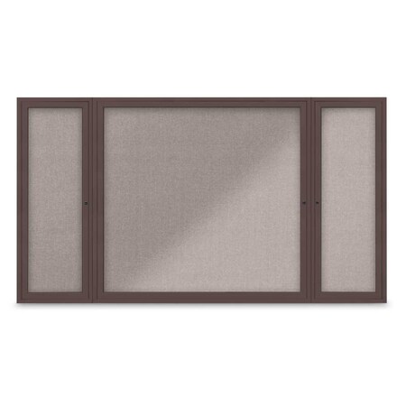 United Visual Products Indoor Enclosed Combo Board, 48"x36", Gold Frame/Blue & Cobalt UVCB4836G-BLUE-COBACC